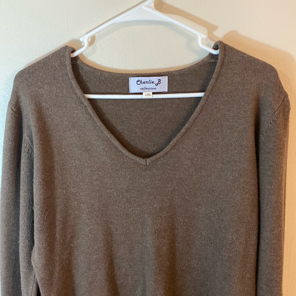Charlie B Collections Cashmere Sweater L/XL